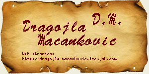 Dragojla Macanković vizit kartica